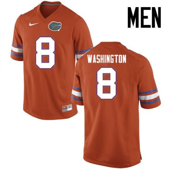 Men's Florida Gators #8 Nick Washington NCAA Nike Orange Authentic Stitched College Football Jersey SLS5262TA